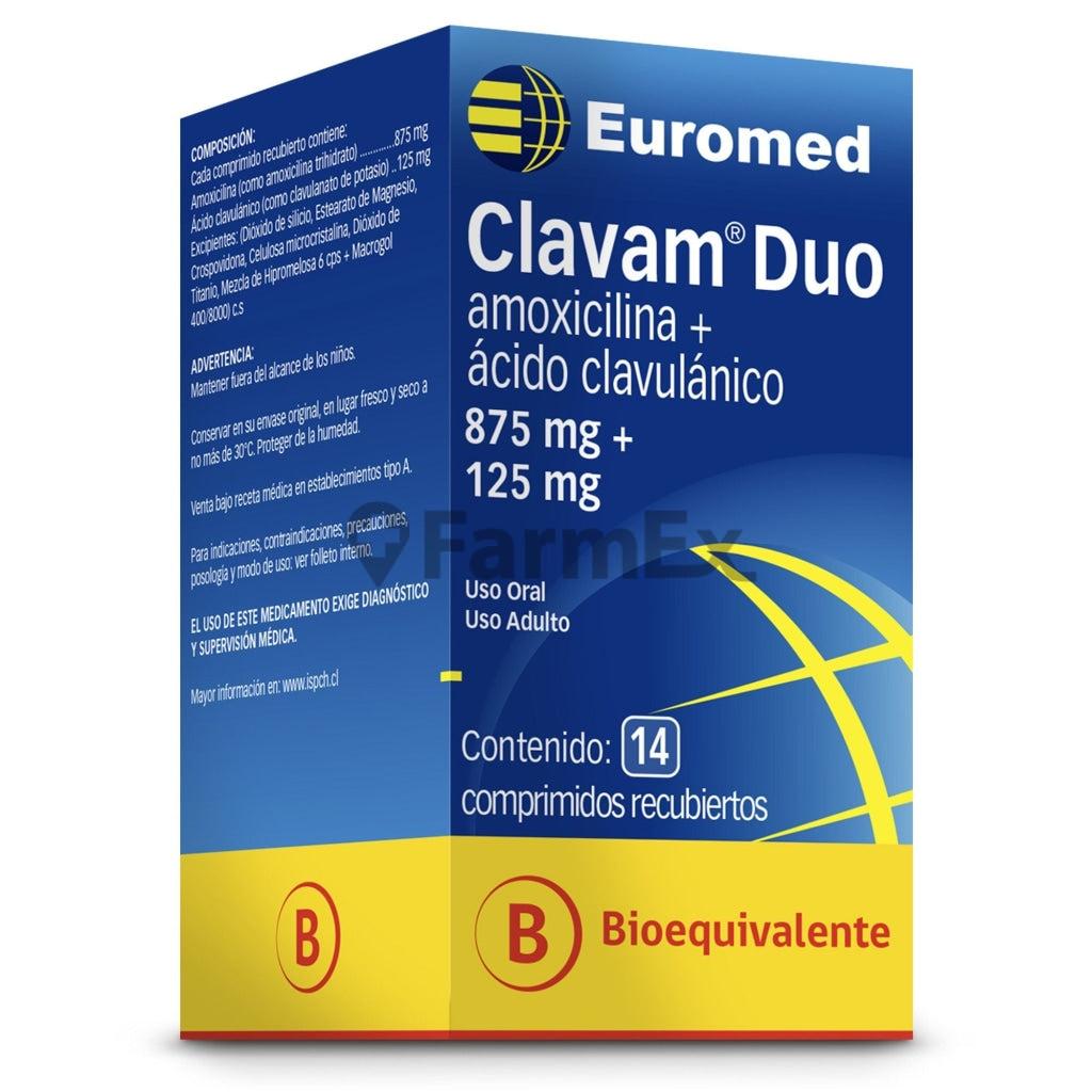 Clavam Duo 875 mg x 14 comprimidos EUROFARMA